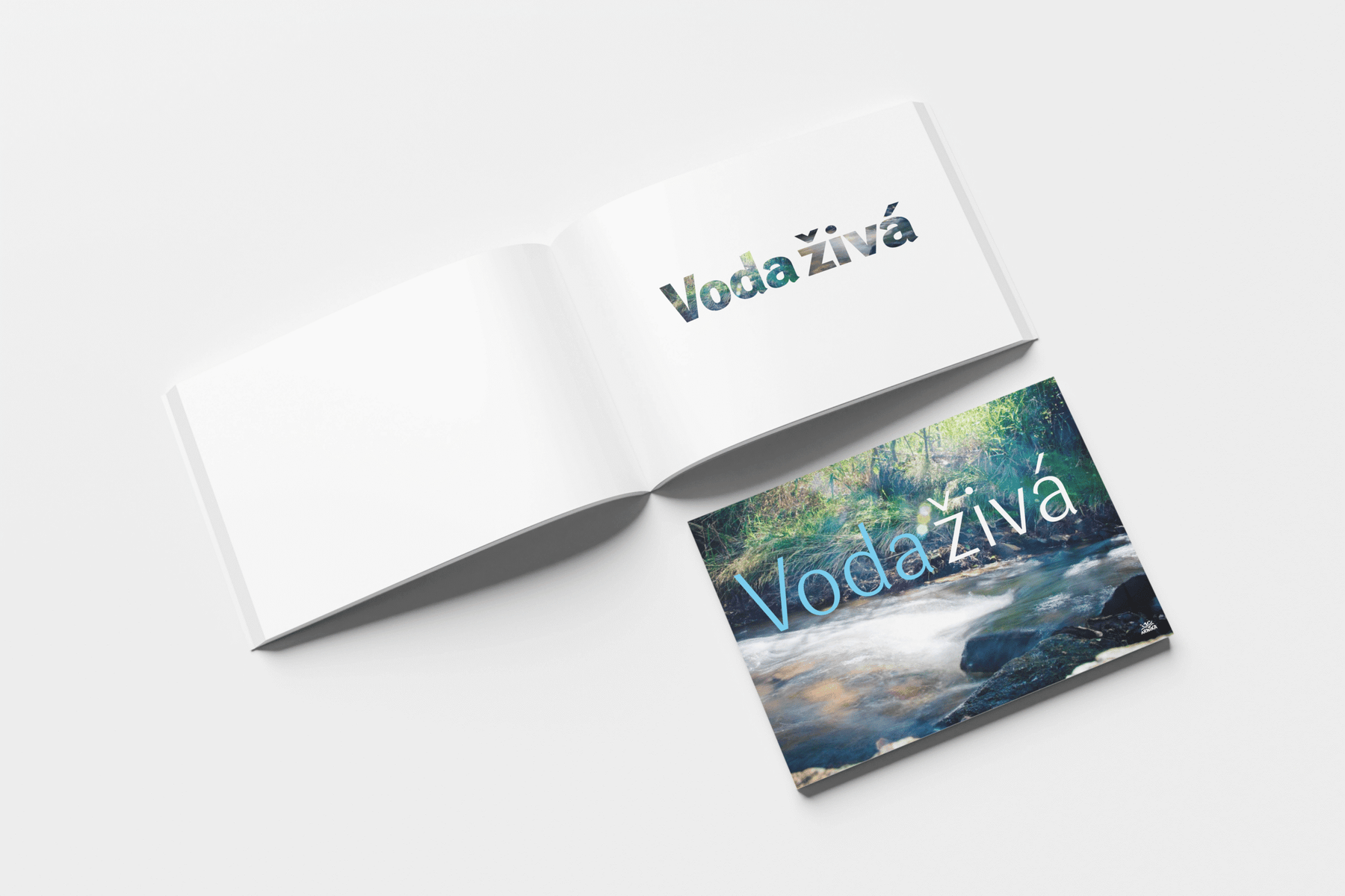 Náhled obálky a titulní strany publikace Voda Živá