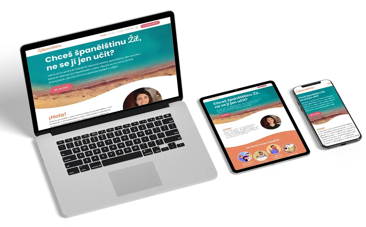 Webdesign mockup livespanish mavi studio